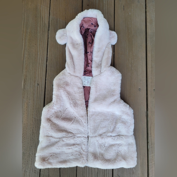 ZARA Baby Light Pink Fuzzy Vest - Picture 1 of 5
